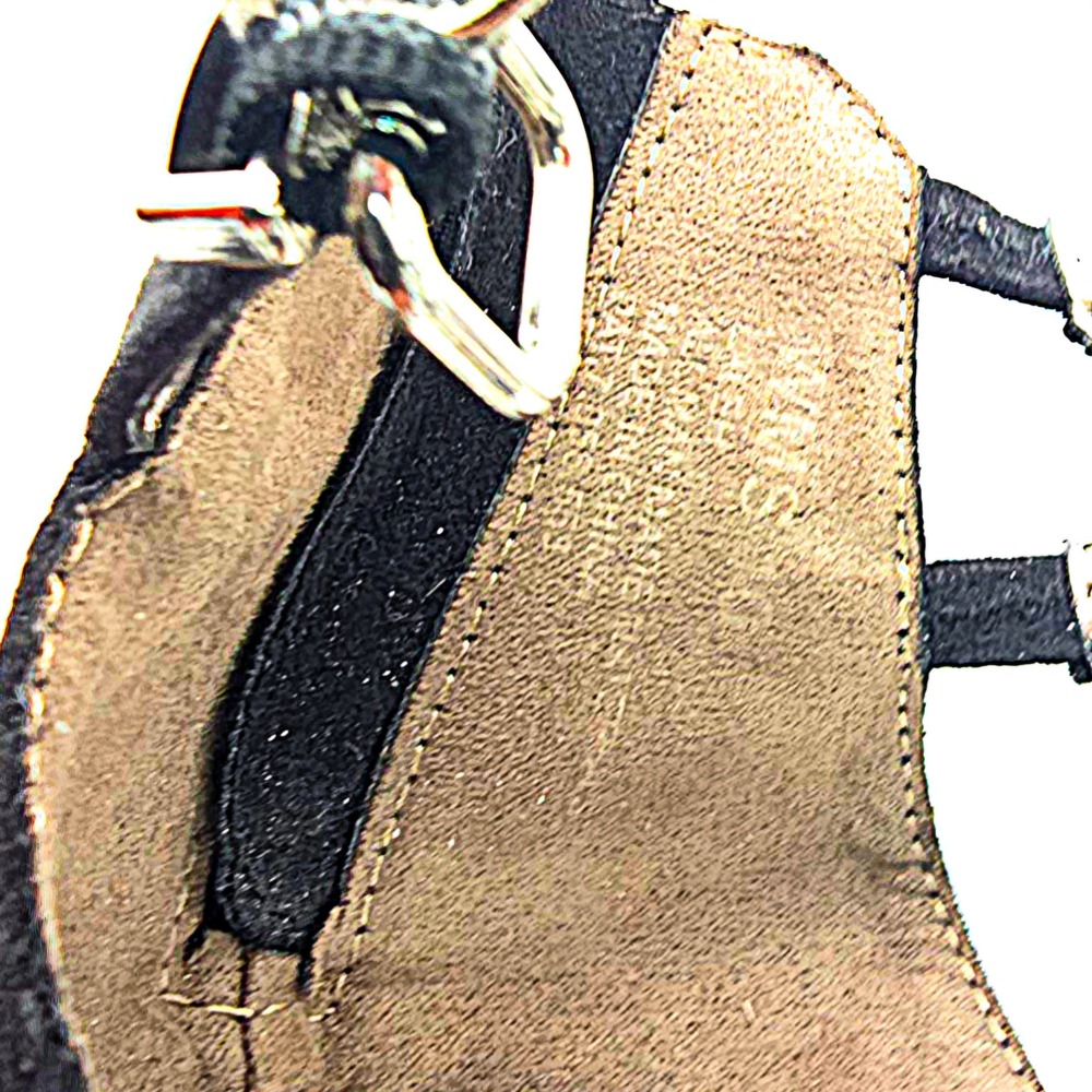 Report Womens Strappy Stiletto Sandals Black Faux Suede Cage Heels Size 8.5 - Picture 3 of 9